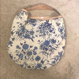 Gucci horsebit blue and cream purse